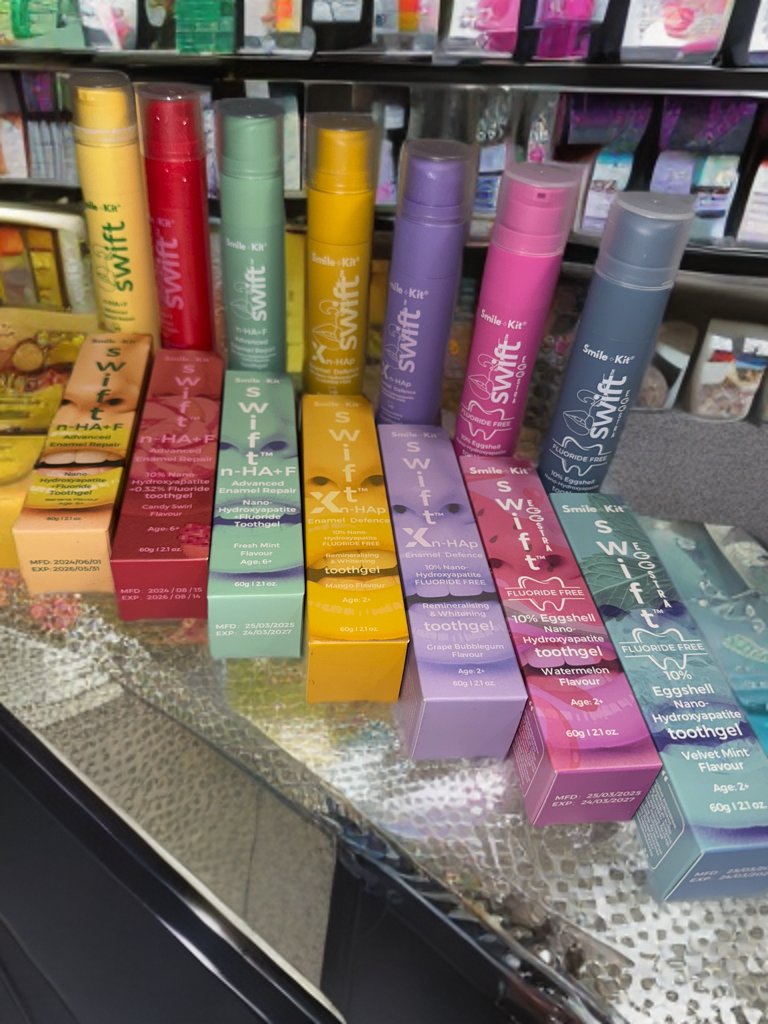 Toothpastes, toothgels, serums