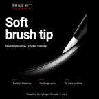 Soft brush tip — no trays or strips