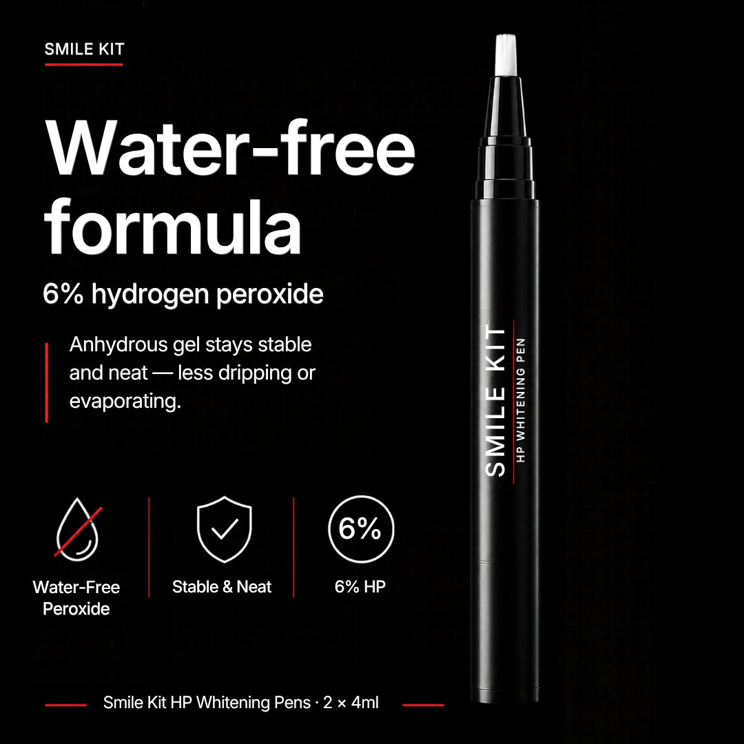 Water-free 6% hydrogen peroxide formula