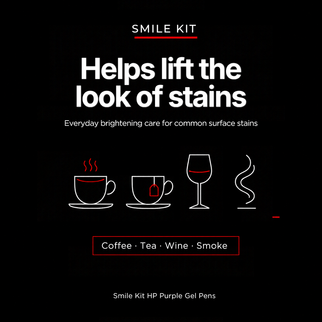 Helps lift the look of coffee, tea, wine and smoke stains