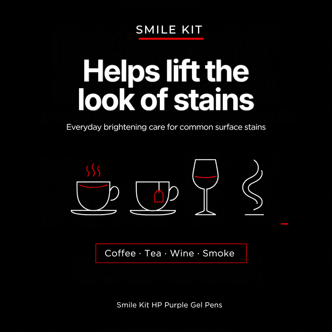 Helps lift the look of coffee, tea, wine and smoke stains