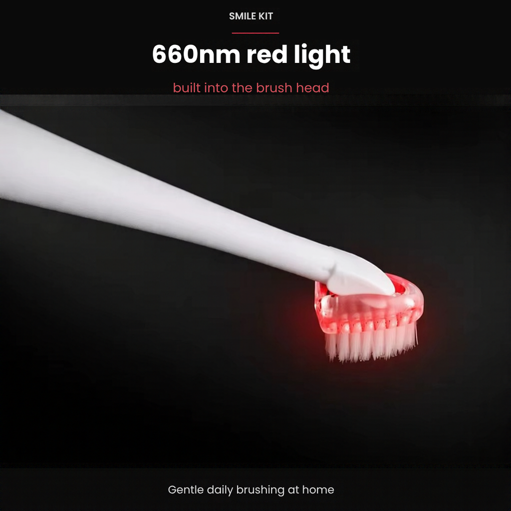 660nm red light LEDs in the brush head
