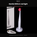 Gentle 660nm red light while you brush