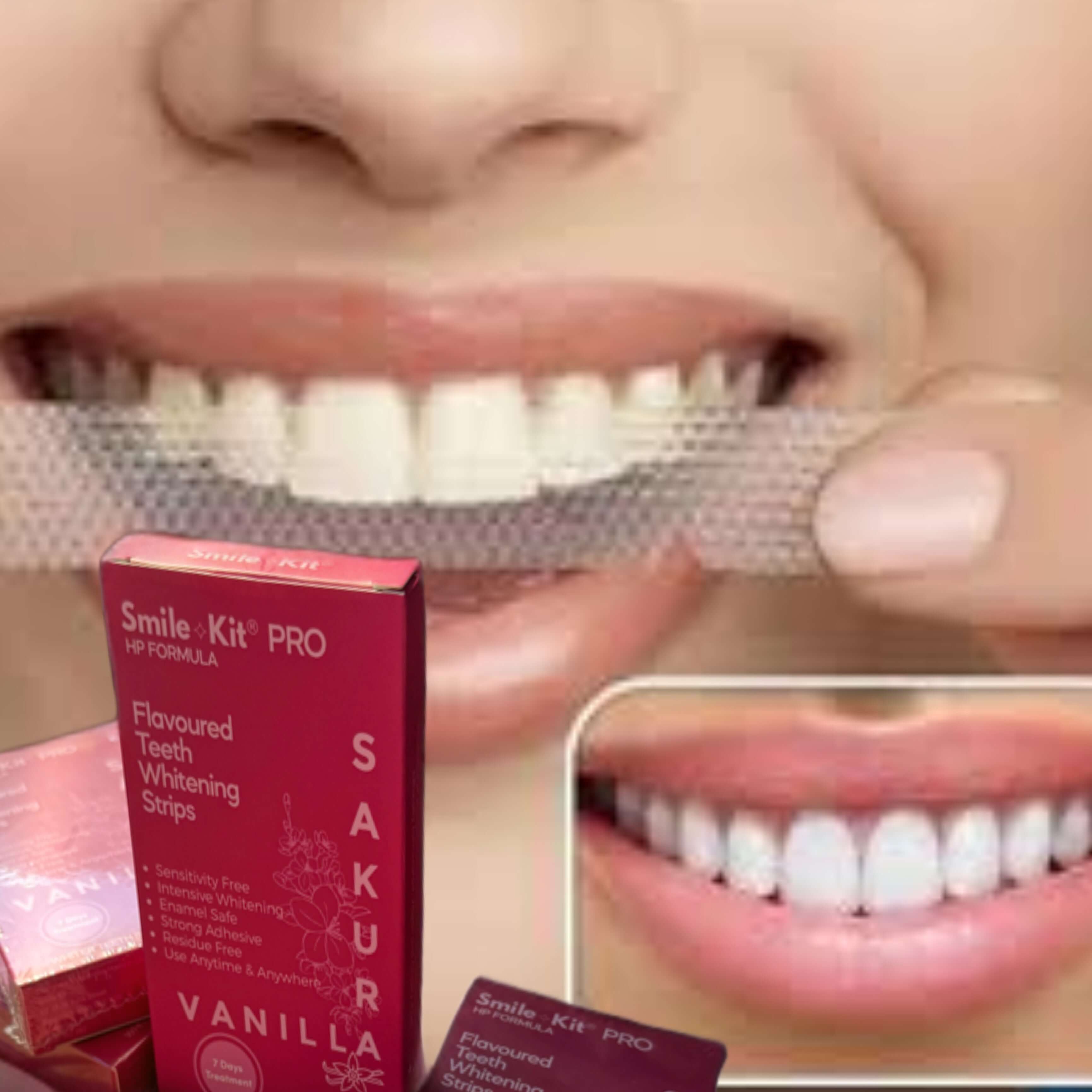 Smile Kit Pro HP Formula Flavoured Teeth Whitening Strips Sakura Vanilla