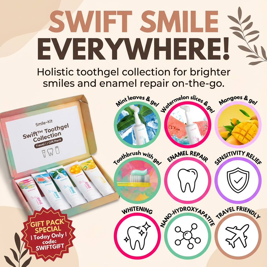 Swift™ Toothgel Collection Travel ⎸ Gift Pack – 6 Flavours, 3 Formulas (6 x 3ml