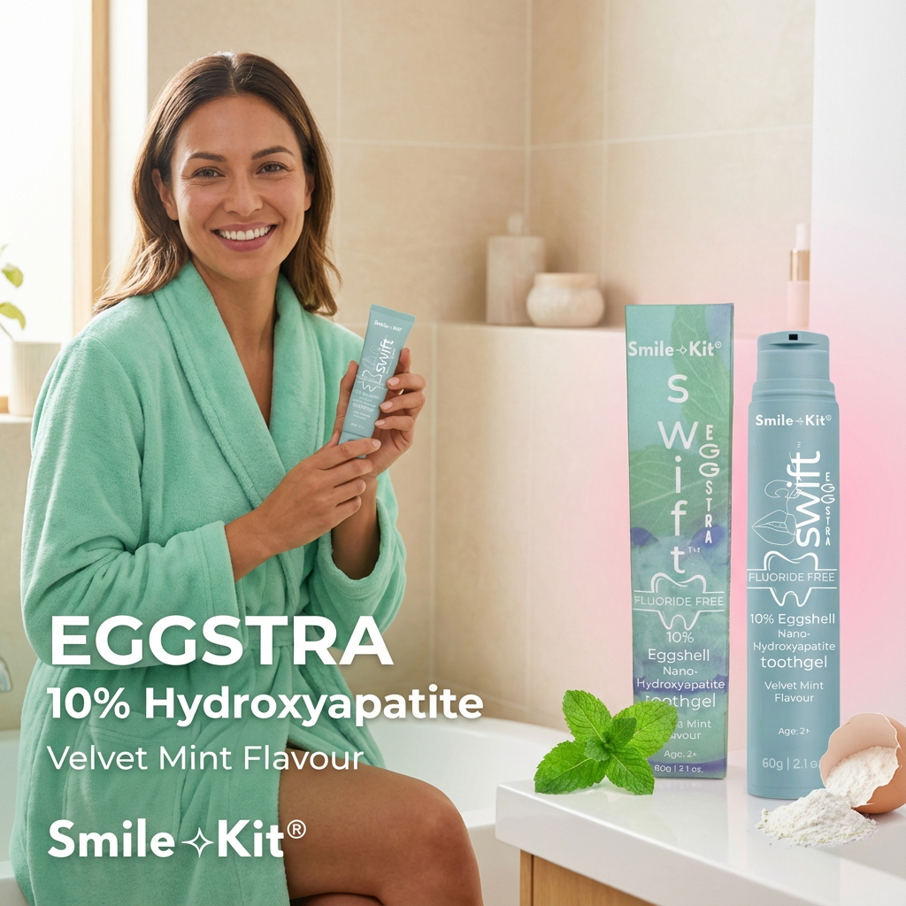 Swift™ EGGSTRA 10% Eggshell Nano Hydroxyapatite Toothgel  Velvet Mint Flavour