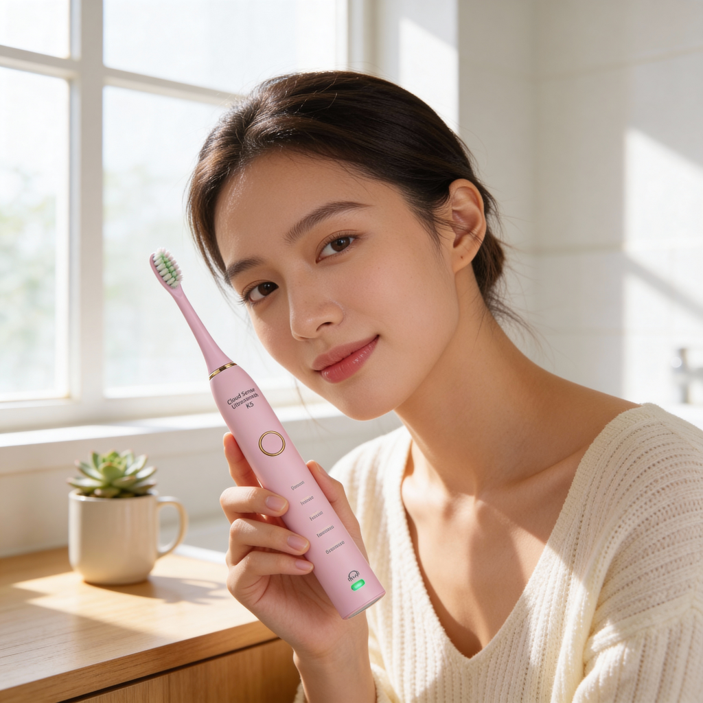 Cloud Sense Ultrasonic Toothbrush K5 - Pink - Cloud Sense Ultrasonic Toothbrush