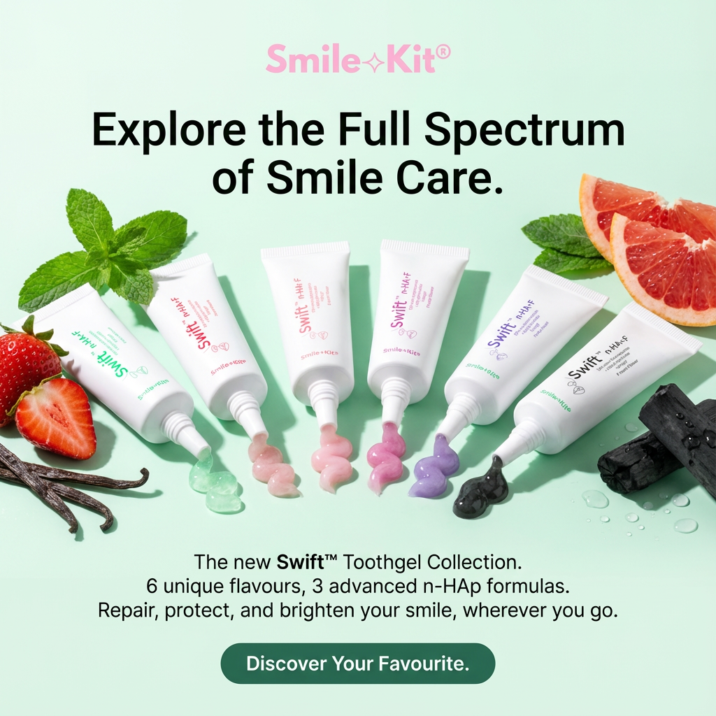 Swift™ Toothgel Collection Travel ⎸ Gift Pack – 6 Flavours, 3 Formulas (6 x 3ml
