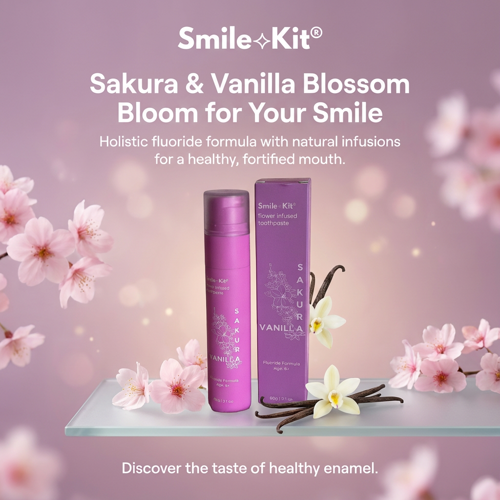 Smile Kit Sakura and Vanilla Flower Infused Fluoride Toothpaste