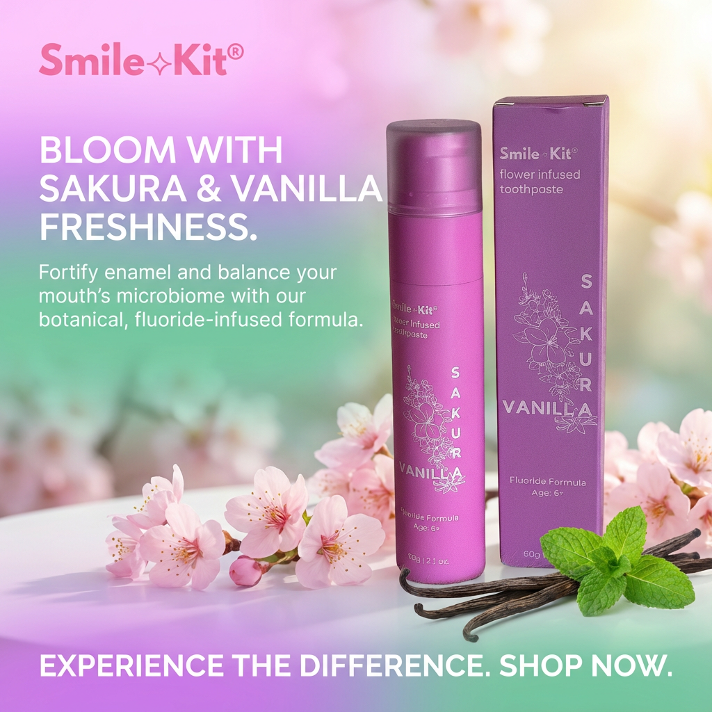 Smile Kit Sakura and Vanilla Flower Infused Fluoride Toothpaste