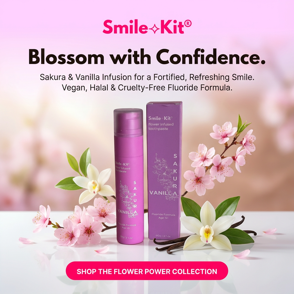 Smile Kit Sakura and Vanilla Flower Infused Fluoride Toothpaste