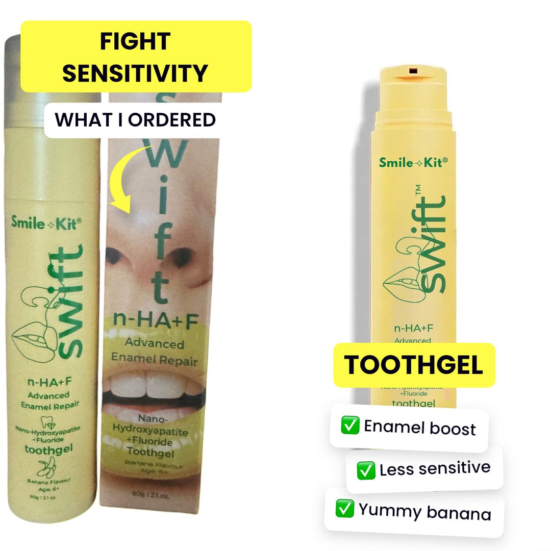 SWIFT™ 10% Nano-Hydroxyapatite +Fluoride Toothgel Banana Flavour