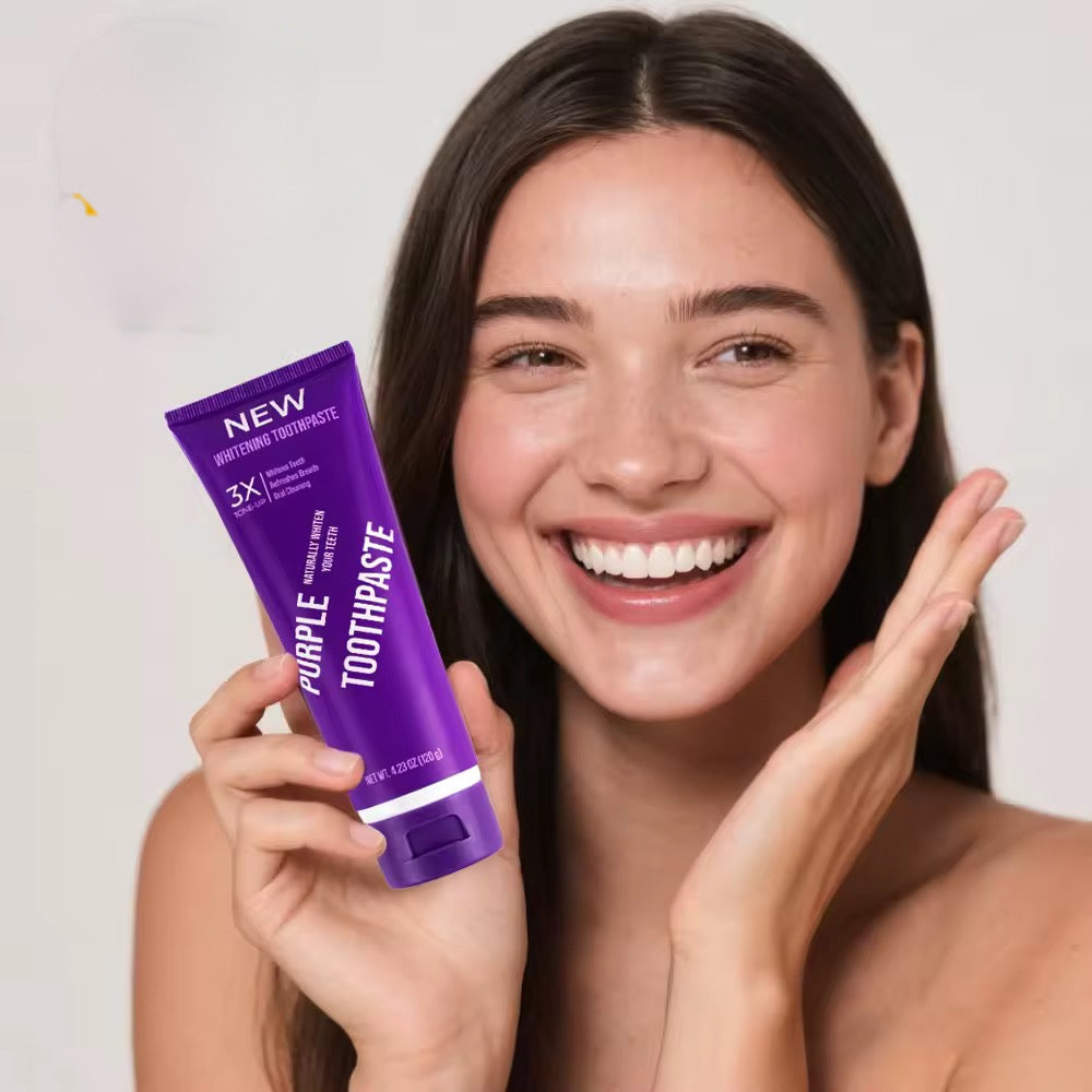 Purple Colour Correcting Intensive Whitening Toothpaste with Popping Boba