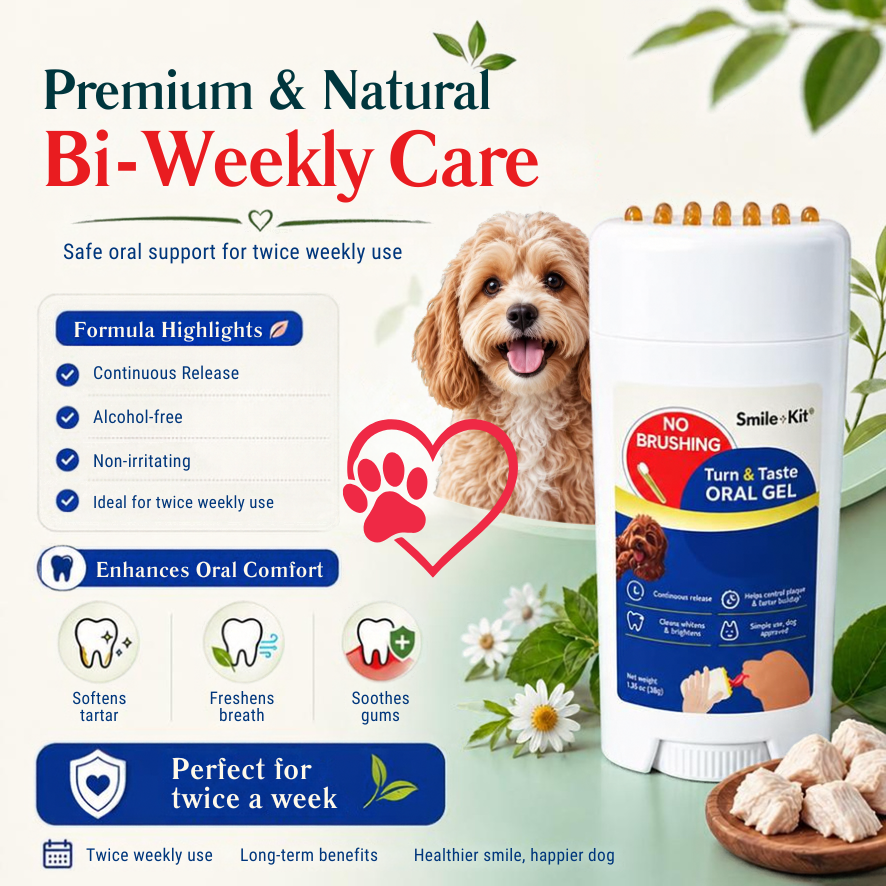 Smile Kit Twist & Lick 100% Brush Free Oral Gel for Dogs