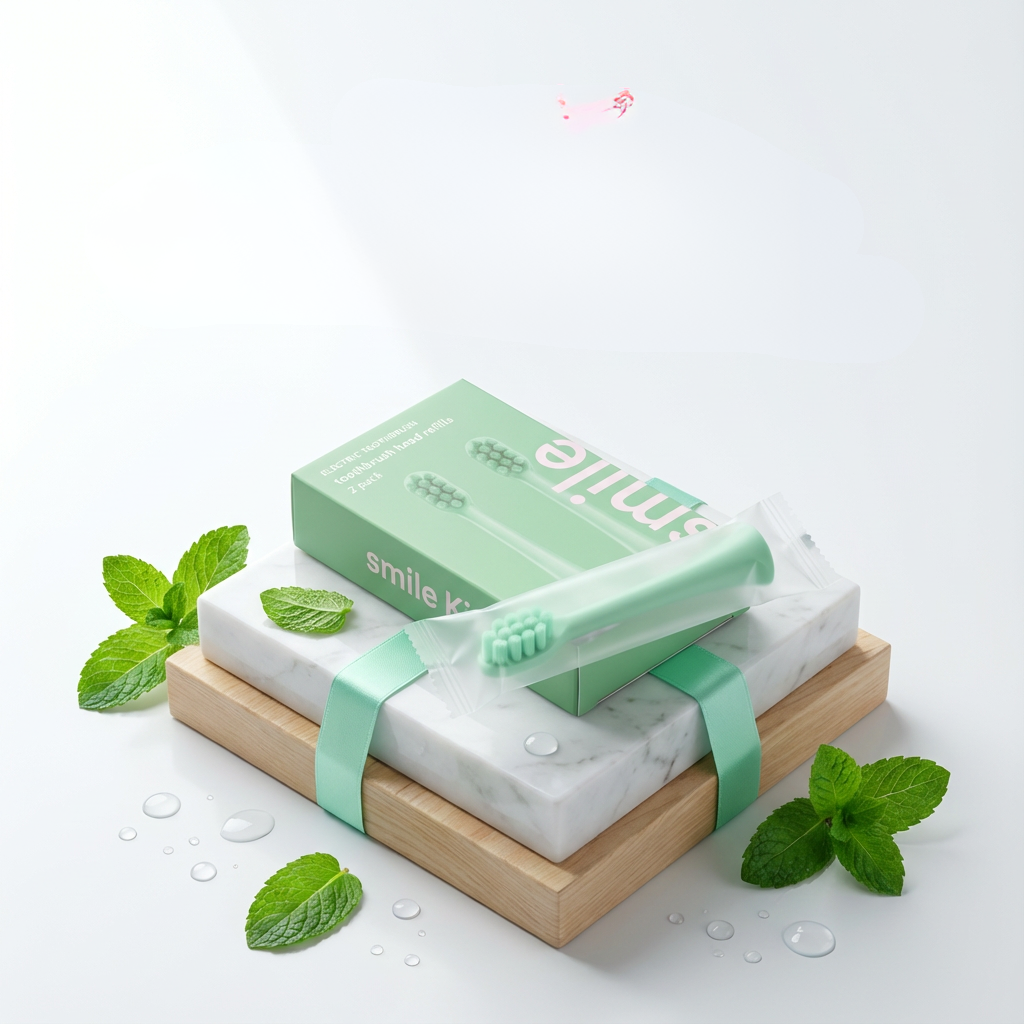 SMILE K5 Cloud Sense Electric Toothbrush Head Refills 2 pack Green