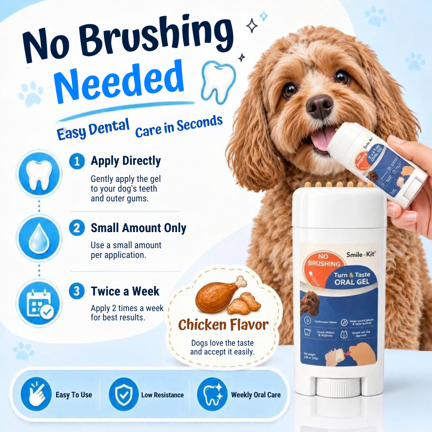 Smile Kit Twist & Lick 100% Brush Free Oral Gel for Dogs