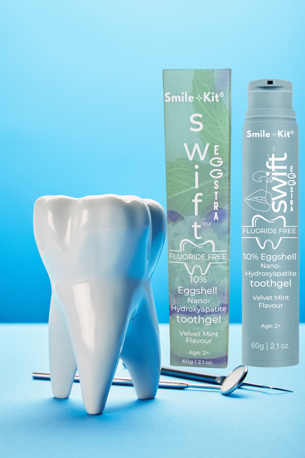 Swift™ EGGSTRA 10% Eggshell Nano Hydroxyapatite Toothgel  Velvet Mint Flavour