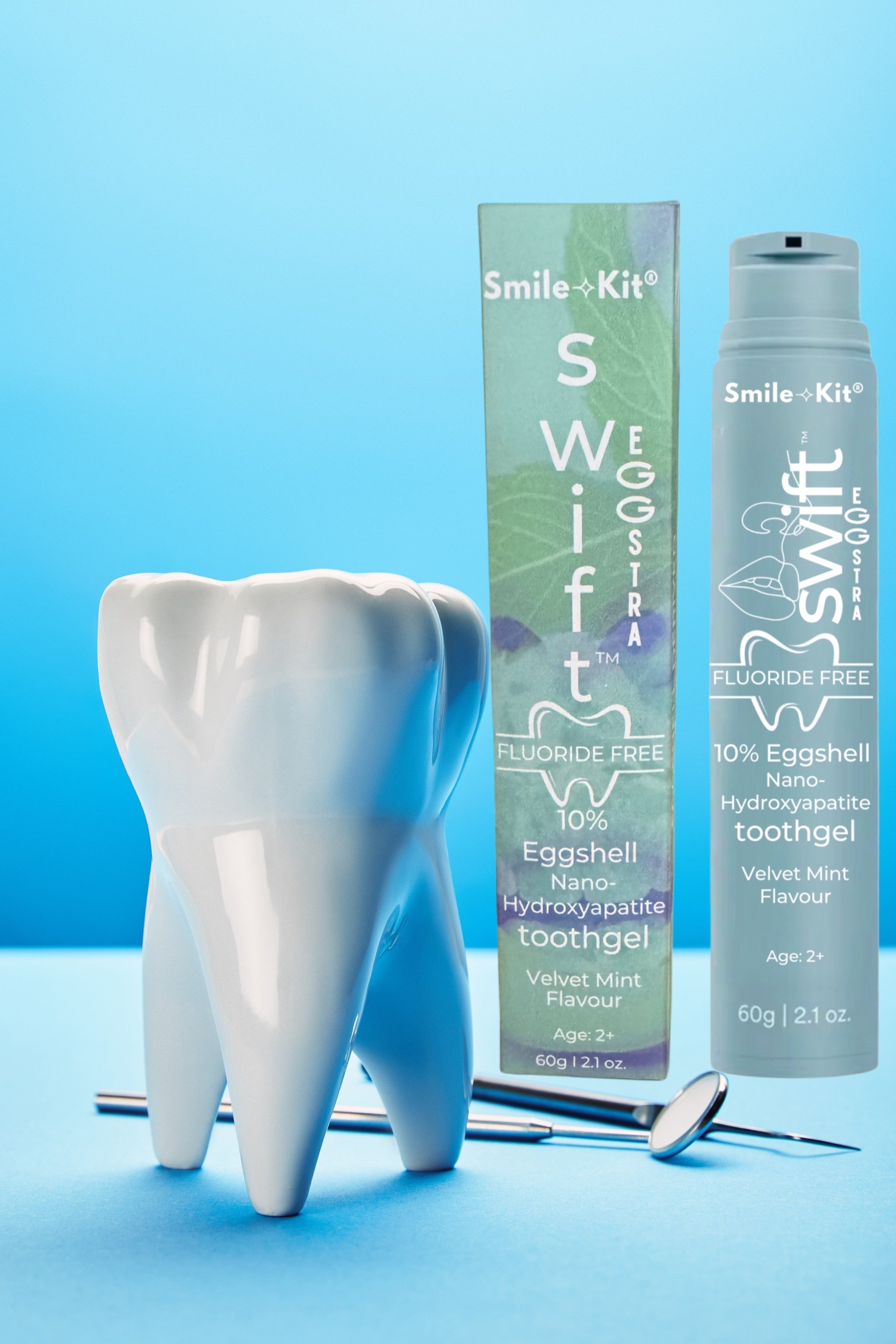Swift™ EGGSTRA 10% Eggshell Nano Hydroxyapatite Toothgel  Velvet Mint Flavour