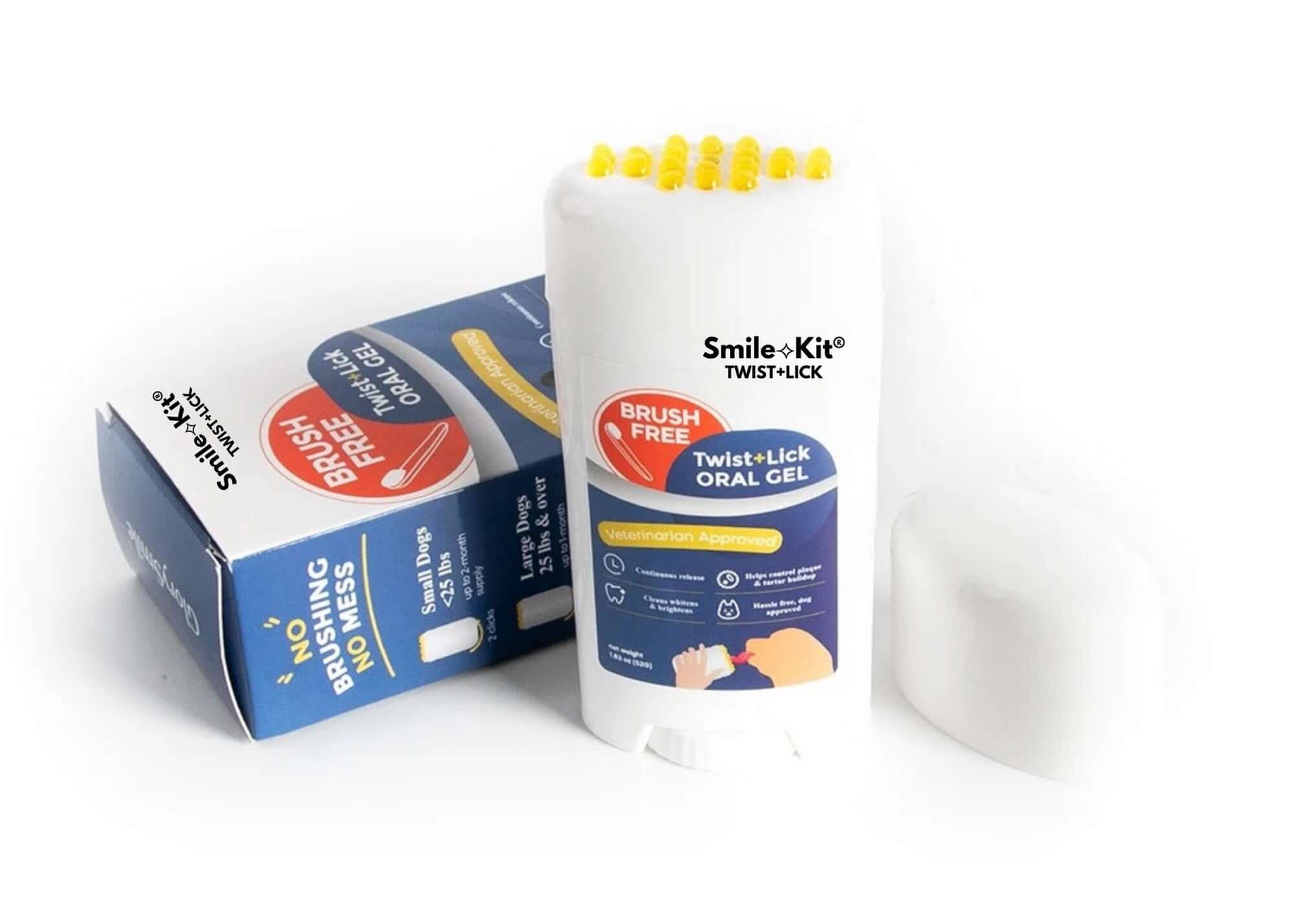 Smile Kit Twist+Lick Brush Free Oral Gel for Dogs