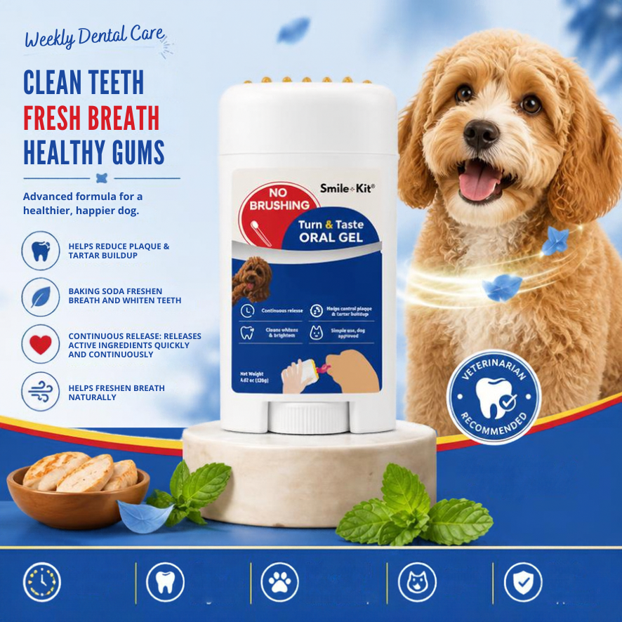 Smile Kit Twist & Lick 100% Brush Free Oral Gel for Dogs