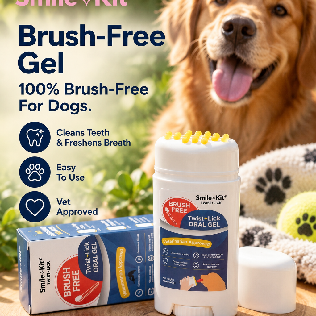 Smile Kit Twist & Lick 100% Brush Free Oral Gel for Dogs
