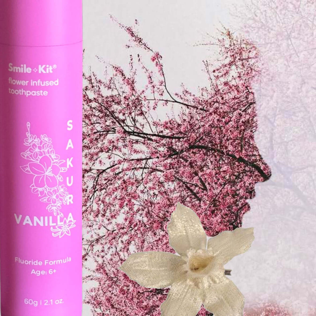 Smile Kit Sakura and Vanilla Flower Infused Fluoride Toothpaste