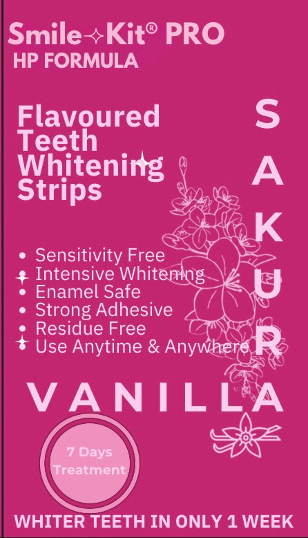 Smile Kit Pro HP Formula Flavoured Teeth Whitening Strips Sakura Vanilla