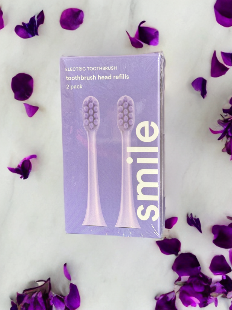 SMILE K5 Electric Toothbrush Head Refills 2 pack Purple
