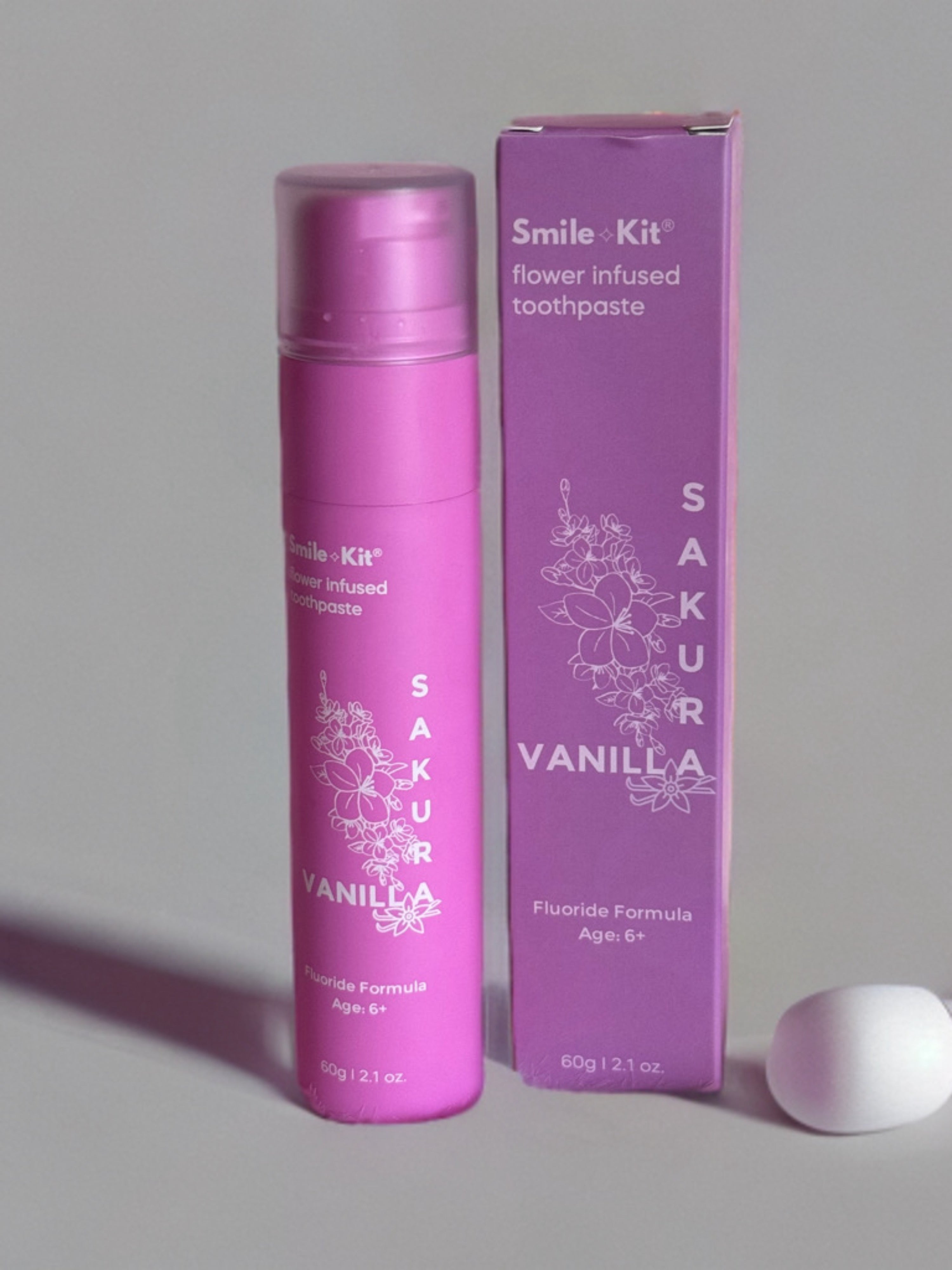 Smile Kit Sakura and Vanilla Flower Infused Fluoride Toothpaste