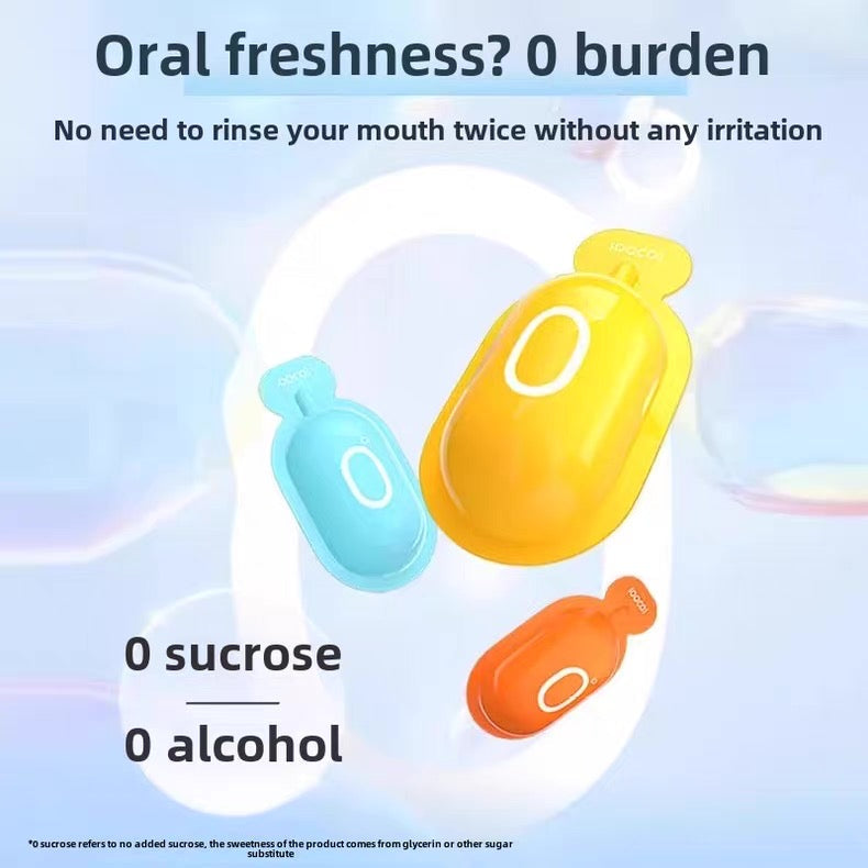 Portable Oat Extract Mouthwash Capsules Sea Salt, Citrus, Passionfruit flavours