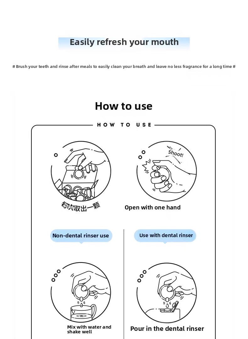New Concentrated Mouthwash Essence Companion for Flosser 2ml/24pcs