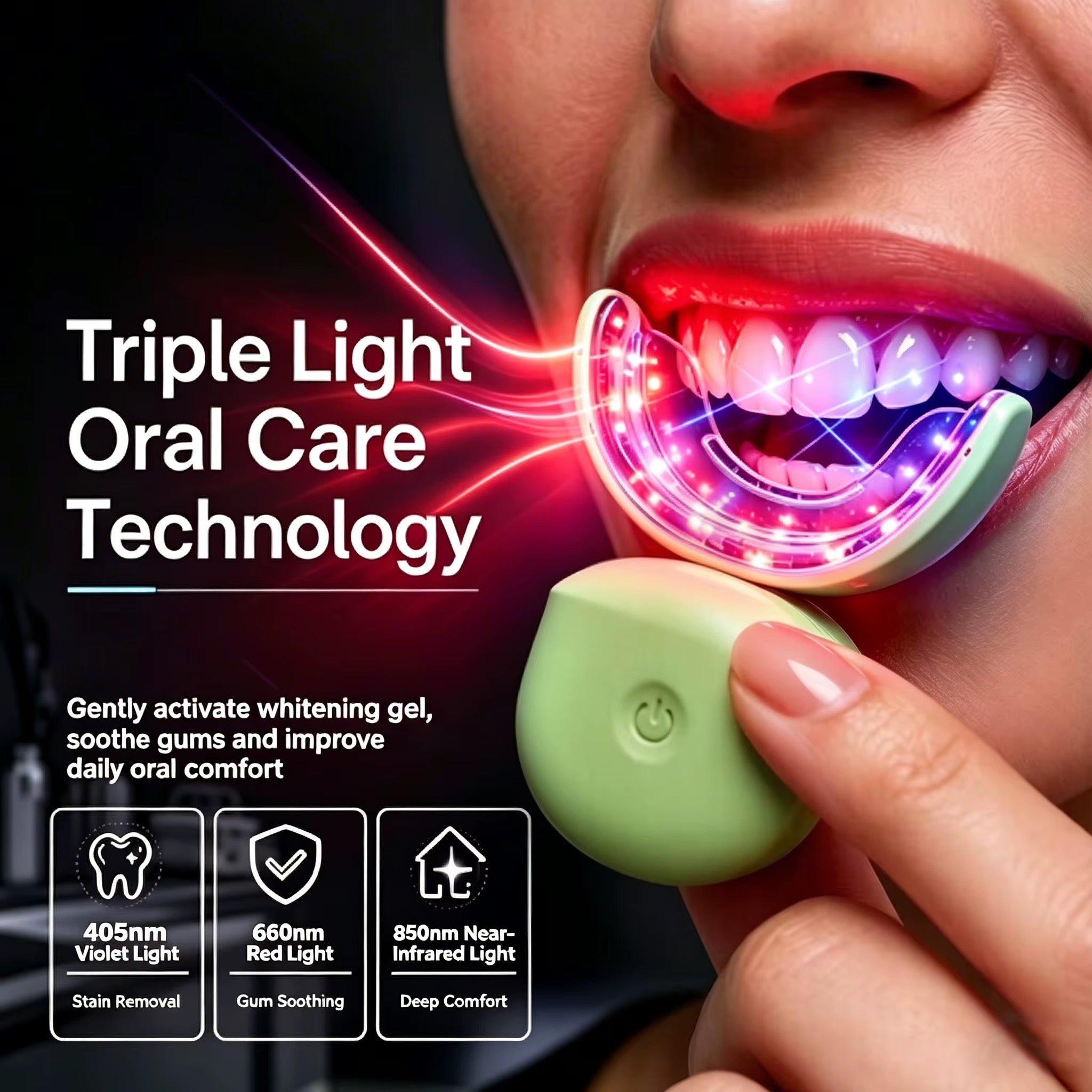 Smile Kit Accelerator 3-in-1 | Red + NIR + Violet Light Oral Care Device