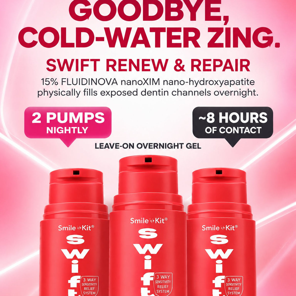 Swift  Renew & Repair 3 in 1  Premium Overnight Oral Care Repair Gel