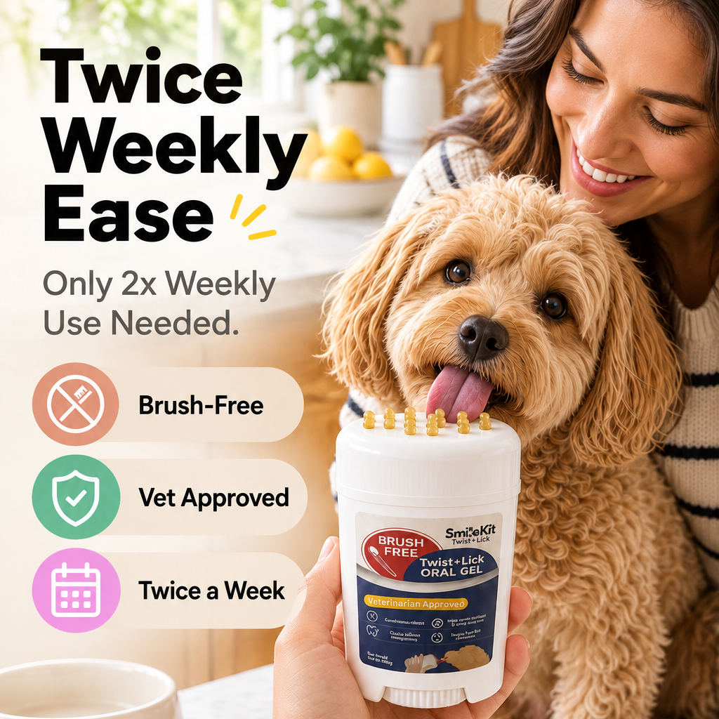 Smile Kit Twist & Lick 100% Brush Free Oral Gel for Dogs