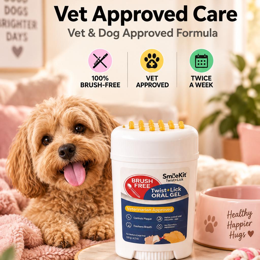 Smile Kit Twist & Lick 100% Brush Free Oral Gel for Dogs