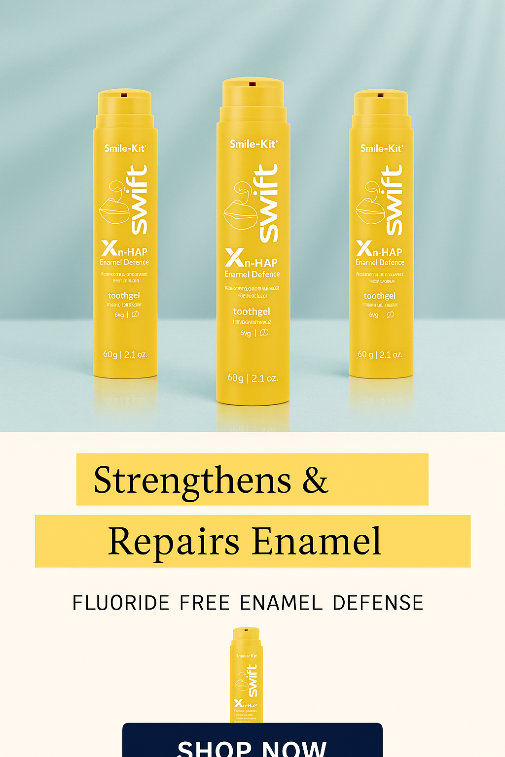 Swift™ X 10% Nano-Hydroxyapatite Fluoride Free Toothgel Mango Flavour