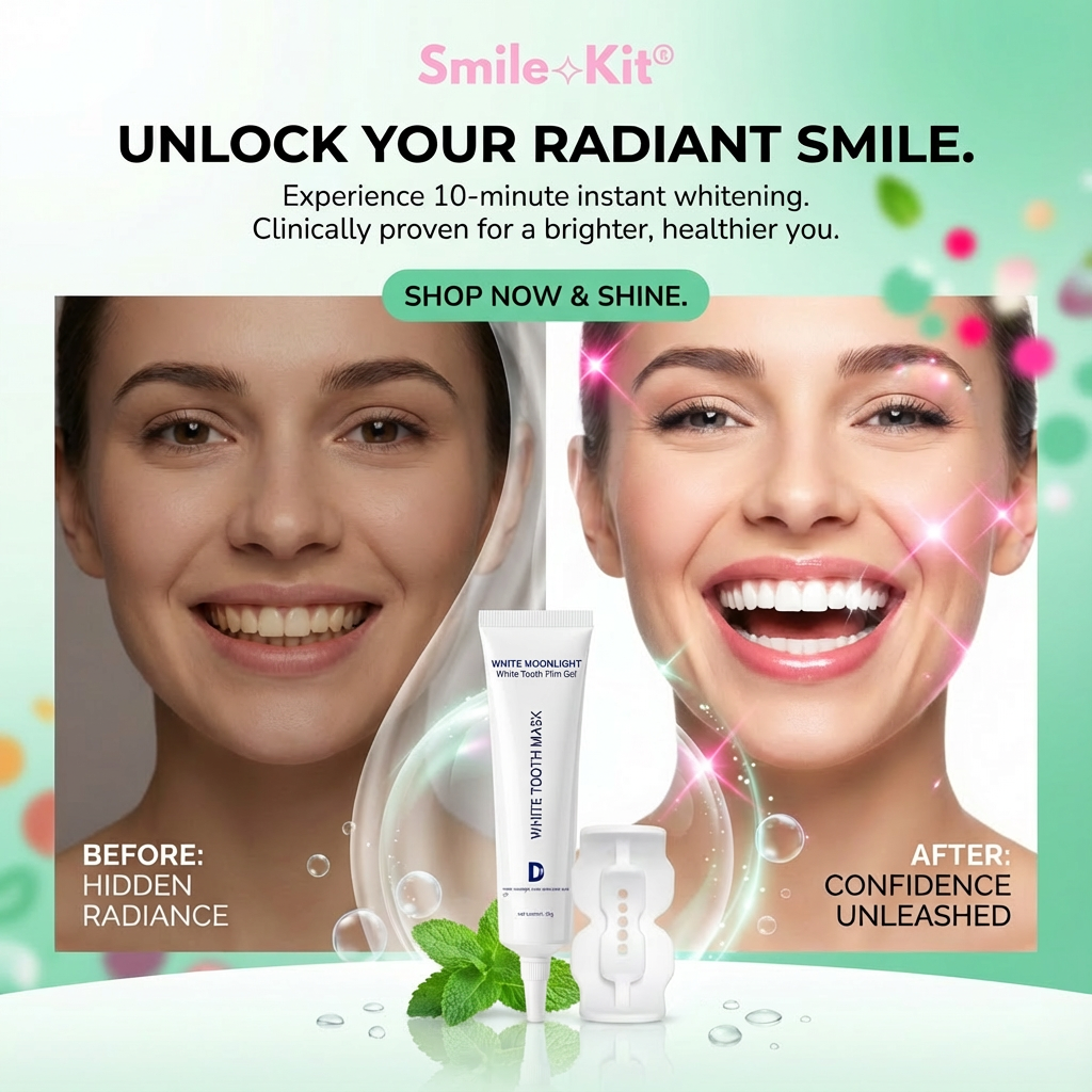 Instant Teeth Whitening Patches with White Moonlight Dental Membrane Gel