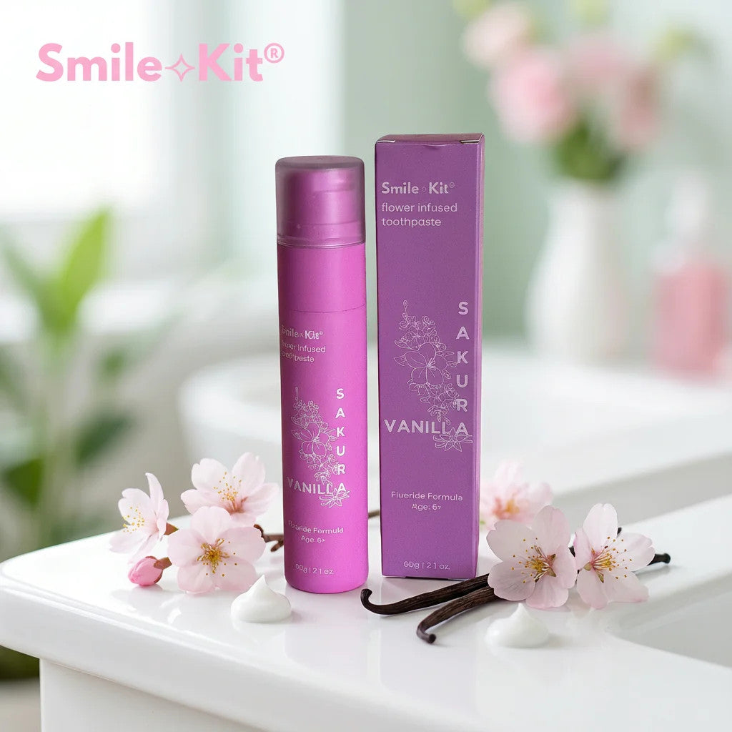 Smile Kit Sakura and Vanilla Flower Infused Fluoride Toothpaste
