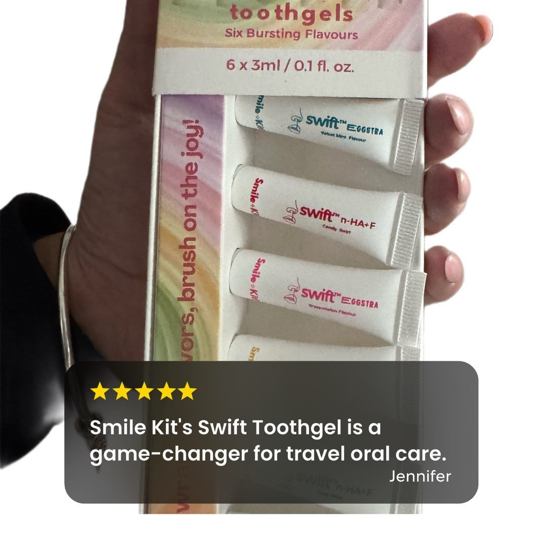 Swift™ Toothgel Collection Travel ⎸ Gift Pack – 6 Flavours, 3 Formulas
