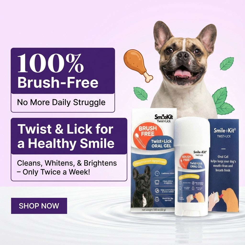 Smile Kit Twist+Lick Brush Free Oral Gel for Dogs