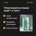 Swift™ n-HA+F Advanced Enamel Repair with Fluoride Fresh Mint